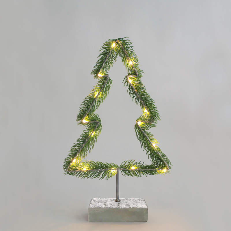 x09151108.png ACA Lighting X09151108 STAR маса – 15 мини LED сребърна тел бат. (2×AA) IP20 H40см
