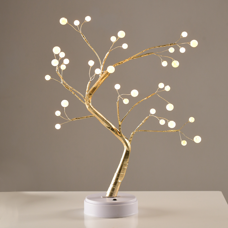 x1036152.png ACA Lighting X1036152 Дърво с топчета 36 LED бат. 3×AA USB топла светлина IP20 50см
