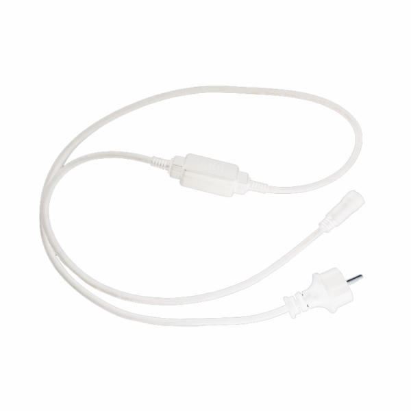 ACA Lighting XCONPLUGLED150W Щепсел с бял кабел и конектор за LED 2-жилна маркуч-лайт декорация IP44 1.5 м