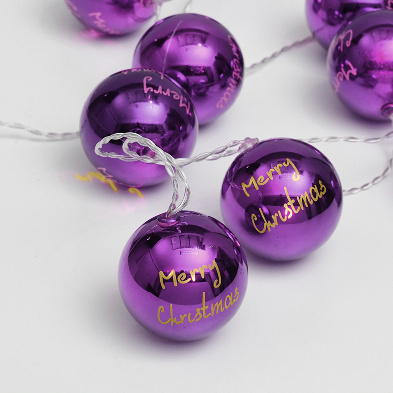 xppball10ww2at.png ACA Lighting XPPBALL10WW2AT Пластмасови топки – 10 LED батерии 3×AA таймер (6 ON 18 OFF) топла светлина лилава пластмаса IP20 135 + 30см прозрачен кабел