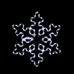 ACA Lighting XSNOWBLEDW56 Снежинка – 96 LED 4м лента студено бяло флаш IP44 Ø56см 1.5м кабел
