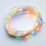 ACA Lighting XSW400RGBYAF44 400 LED гирлянд RGBY сребриста медна тел адаптер 6V DC 8 функции IP44 20×2м + 3м 6W