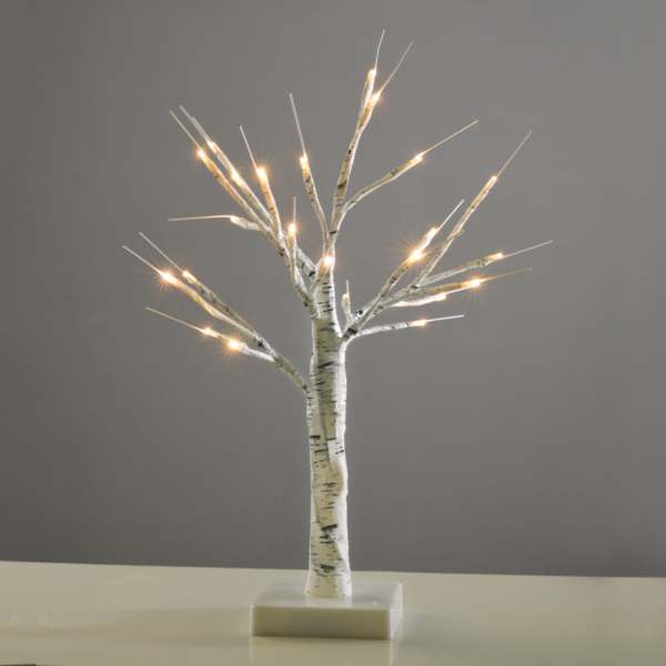 ACA Lighting XTREWWW452A Снежно дърво бяло 24 LED бат. 3×AA топла светлина IP20 45см