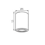 Kanlux 22558 Точково таванно осветително тяло BORD DLP-50-SR/B