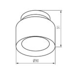 Kanlux 24364 Точково таванно осветително тяло SONOR CCT UP 6W W