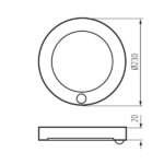 Kanlux 24616 Осветително тяло downlight ERGA PIR 10-18W CCT-B
