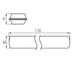 Kanlux 28852 Прахохерметично осветително тяло LED FUTURIO 28W LED 1180mm FT1200 28W-840-INT