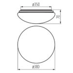 Kanlux 31538 LED плафониера CORSO CCT CORSO 24W CCT