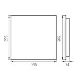 Kanlux 35828 Офис LED осветително тяло за скрит монтаж OS RST LED 600x600 PT OS-S5D-NW-RST-W-P1
