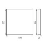 Kanlux 35990 Офис LED осветително тяло за открит монтаж OS RST LED 600x600 NT OS-L8D-NW-RST-B-N1