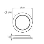 Kanlux 36525 Осветително тяло downlight TAVO LED CCT TAVO LED DO 9W CCT