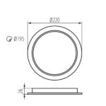 Kanlux 36528 Осветително тяло downlight TAVO LED CCT TAVO LED DO 24W CCT