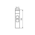 Kanlux 38763 Градинско осветително тяло със сменяем източник на светлина DASTEN 30 F SO B
