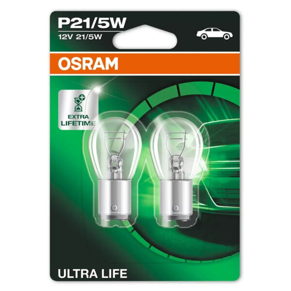 OSRAM 20610170 автомобилна лампа 7528 ultra life p21/5w 12v bay15d duoblister
