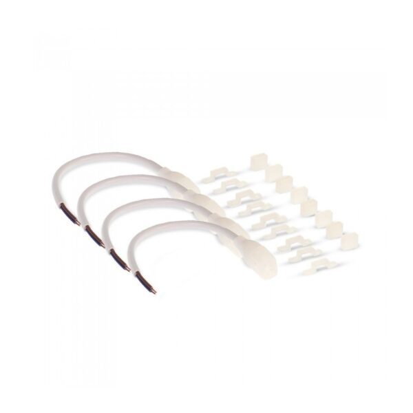 Vito 5541148 КОМПЛЕКТ АКСЕСОАРИ ЗА StripLED 220V COB 5541120 5541130 5541140 4 БР ЗАХРАНВАЩ КАБЕЛ С КОНЕКТОР 10 БР КРАЙНИ ТАПИ 50 БР