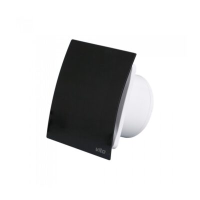 Vito 8005400 ВЕНТИЛАТОР ЗА БАНЯ VENTI FG100 Φ100MM 12W С ВЪЗВРАТНА КЛАПА ЧЕРЕН ГЛАНЦ