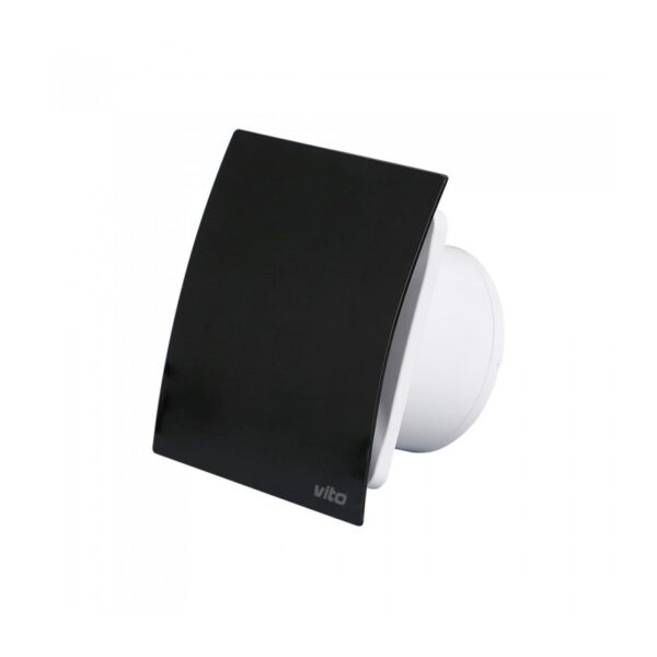 Vito 8005400 ВЕНТИЛАТОР ЗА БАНЯ VENTI FG100 Φ100MM 12W С ВЪЗВРАТНА КЛАПА ЧЕРЕН ГЛАНЦ