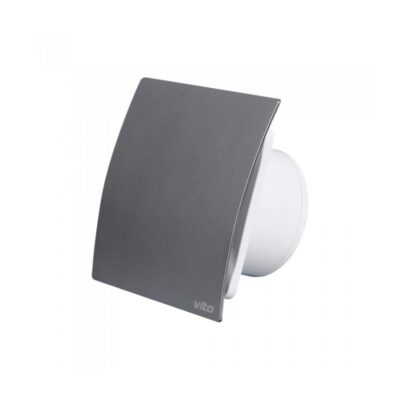Vito 8005410 ВЕНТИЛАТОР ЗА БАНЯ VENTI FG100 Φ100MM 12W С ВЪЗВРАТНА КЛАПА СИВ ГЛАНЦ