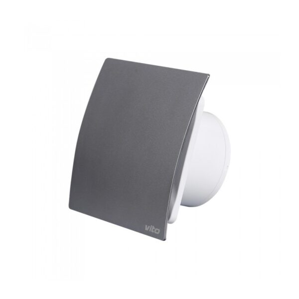 Vito 8005410 ВЕНТИЛАТОР ЗА БАНЯ VENTI FG100 Φ100MM 12W С ВЪЗВРАТНА КЛАПА СИВ ГЛАНЦ