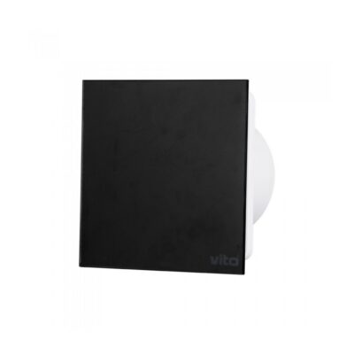 Vito 8005241 ВЕНТИЛАТОР ЗА БАНЯ VENTI GLM100 Ф100 12W СТЪКЛЕН ПАНЕЛ ЛАГЕР ЧЕРЕН МАТ