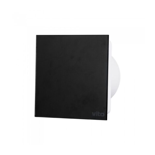Vito 8005241 ВЕНТИЛАТОР ЗА БАНЯ VENTI GLM100 Ф100 12W СТЪКЛЕН ПАНЕЛ ЛАГЕР ЧЕРЕН МАТ
