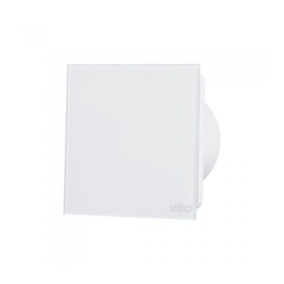 Vito 8005231 ВЕНТИЛАТОР ЗА БАНЯ VENTI GLM100 Φ100MM 12W СТЪКЛЕН ПАНЕЛ ЛАГЕР БЯЛ МАТ