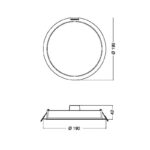 Ledvance 207850009411 led лампа тип луна dl ip44 dn 190 18w 830 1980lm black