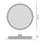 Ledvance 207850009541 led луна за вграждане р dl ip44 dn 215 30w 830 3300lm black
