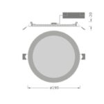 Ledvance 2078500132 led лампа dl slim rd 190 e 18w 840 wt eue