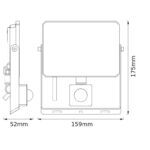 Ledvance 2078320110 led прожектор със сензор floodlight effect sensor 50w 840 black