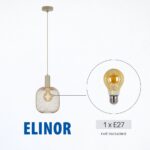 Vivalux VIV005270 Полилей ELINOR SSP950-1H 1xE27 метал+PVC мрежа бежов