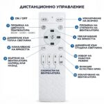 Vivalux VIV005338 LED плафон с вентилатор KAI LED 30W бял CCT 3000K-6400K
