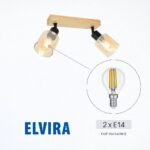 Vivalux VIV005313 Спот ELVIRA SP993-2L 2xE14 метал+стъкло