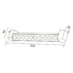 Vivalux VIV005339 Линейно LED тяло за релсов монтаж CORN LED 20W черен CCT-switch 3000K-4000K-6400K