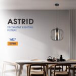 Vivalux VIV005288 Полилей ASTRID SSP968-1H 1xE27 метал+стъкло черен