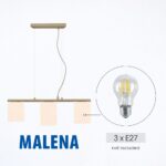 Vivalux VIV005318 Полилей MALENA SSP998-3H 3хЕ27 метал+стъкло