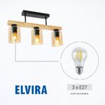 Vivalux VIV005311 Плафон ELVIRA CL991-3L 3хE27 метал+стъкло