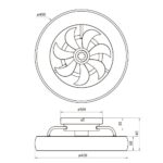 Vivalux VIV005337 LED плафон с вентилатор KAI LED 30W черен CCT 3000K-6400K