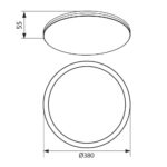 Vivalux VIV005320 LED плафон NANCY LED 16W-24W-32W CCT-switch 3000K-4000K-6400K