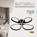 Vivalux VIV005329 LED плафон BUTTERFLY-C LED 37W черен CCT-switch 3000-4000-6000K