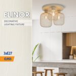 Vivalux VIV005273 Плафон ELINOR CL953-3R 3xE27 метал+PVC мрежа бежов