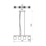 Vivalux VIV005310 Полилей ELVIRA SSP990-4H 4хE27 метал+стъкло