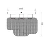 Vivalux VIV005277 Плафон ELINOR CL957-3R 3xE27 метал+PVC мрежа черен