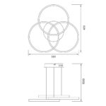 Vivalux VIV005332 LED полилей MEDELIN-P LED 38W черен CCT 3000-4000-6000K