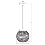 Vivalux VIV005281 Полилей MOKA SSP961-1H 1xE27 метал+дърво мрежа черен