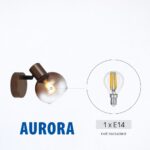 Vivalux VIV005307 Спот AURORA SP987-1R 1xE14 метал+стъкло кафе