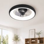 Vivalux VIV005337 LED плафон с вентилатор KAI LED 30W черен CCT 3000K-6400K