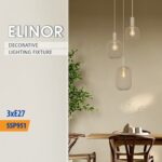 Vivalux VIV005271 Полилей ELINOR SSP951-R3H 3хЕ27 метал+PVC мрежа бежов