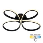 Vivalux VIV005329 LED плафон BUTTERFLY-C LED 37W черен CCT-switch 3000-4000-6000K