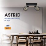 Vivalux VIV005291 Спот ASTRID SP971-2L 2xE14 метал+стъкло черен